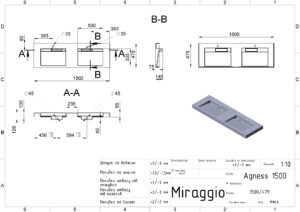 Умивальник AGNESS 1500 MIRASOFT - Зображення 5