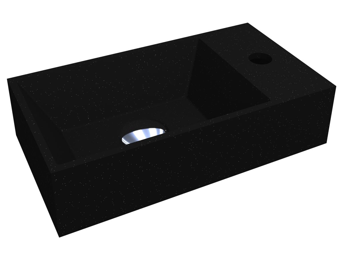 Умывальник COPPER 400 MIRASTONE BLACK 1 Умывальник COPPER 400 MIRASTONE BLACK