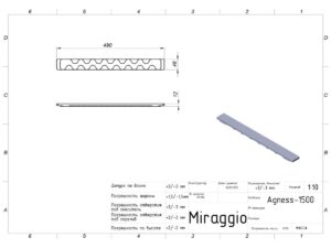 Накладка на злив для умивальника AGNESS 1500 - Зображення 2