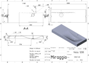 Умивальник VIOLA 1200 MIRASOFT - Зображення 5